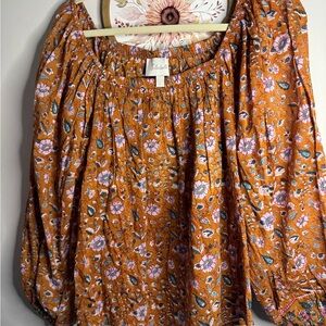 Cleobella Floral Orange Women's Top large